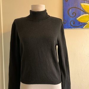 MODA International-silk cashmere crop turtleneck sweater